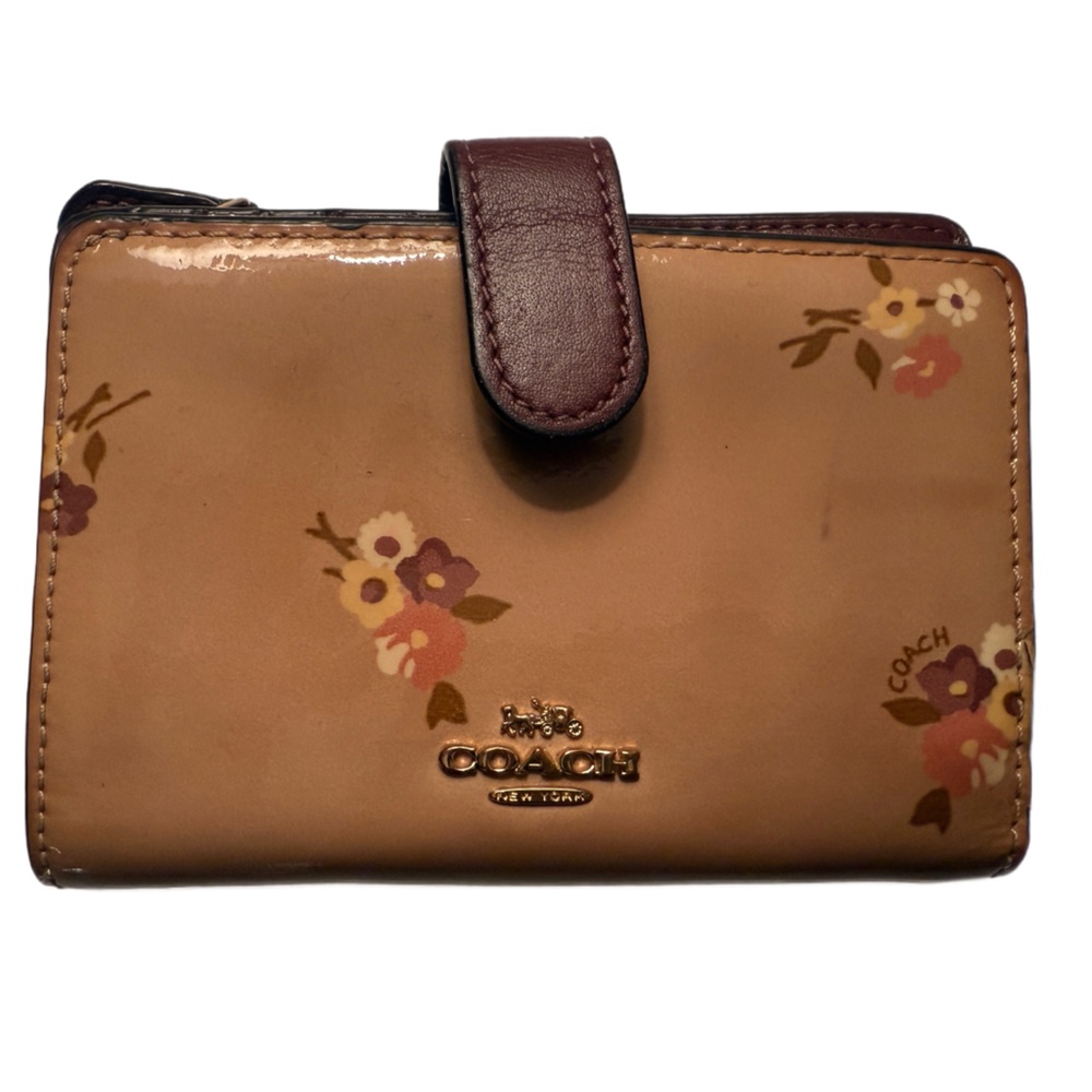 Coach Tan Floral Wallet
